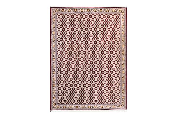 فرش گل برجسته آیسان رنگ لاکی